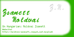 zsanett moldvai business card